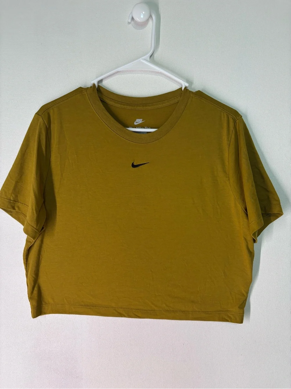Nike Women's Cropped Crew T-Shirt - Mustard Yellow